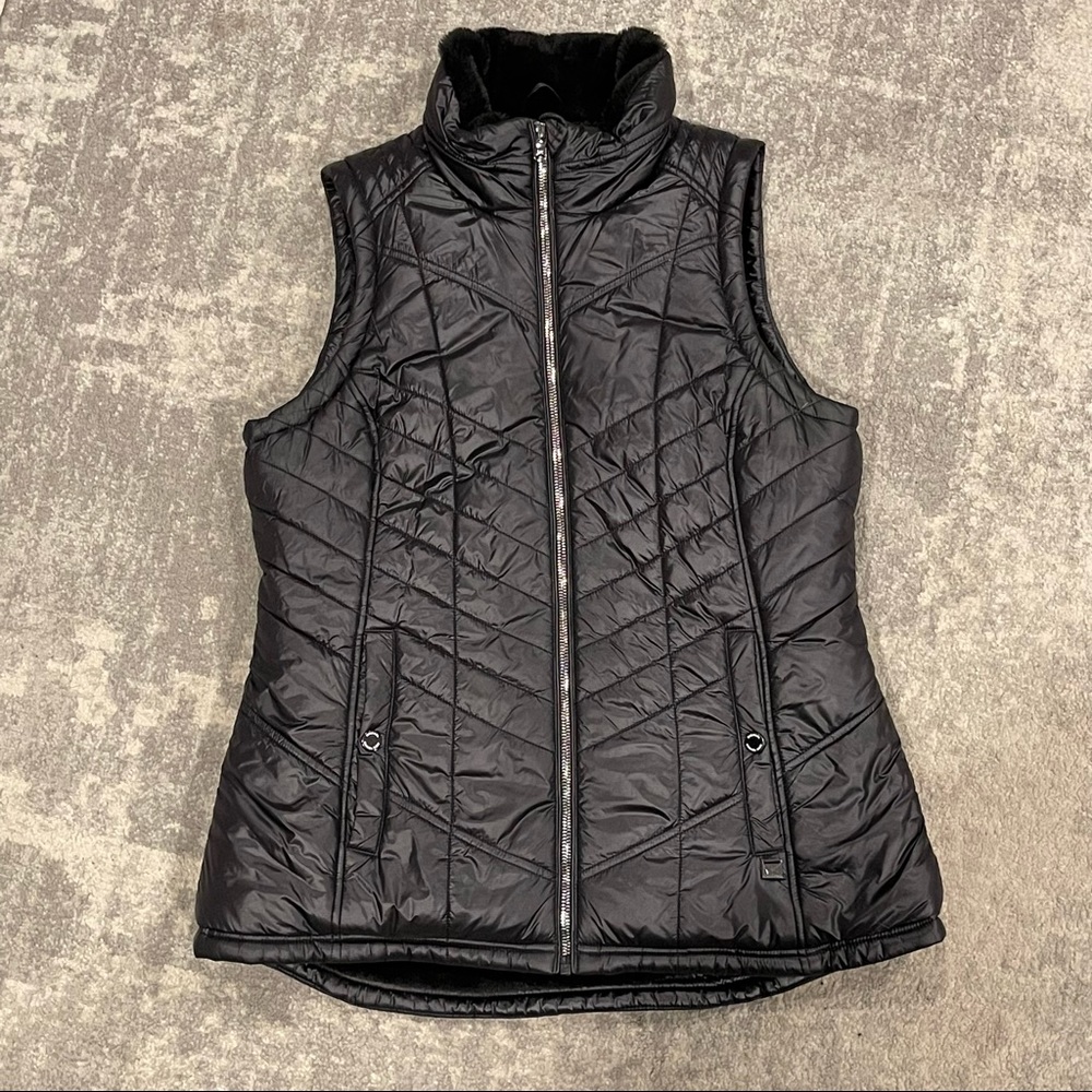 MICHAEL Michael Kors Puffer Vest Faux Fur Lined